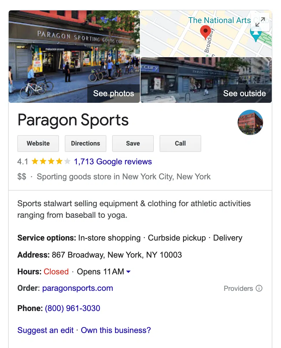 Paragon Sports - GBP