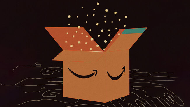 illustration of open Amazon box