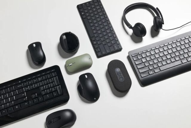 Some of the Microsoft-designed gear that Incase is relaunching. 