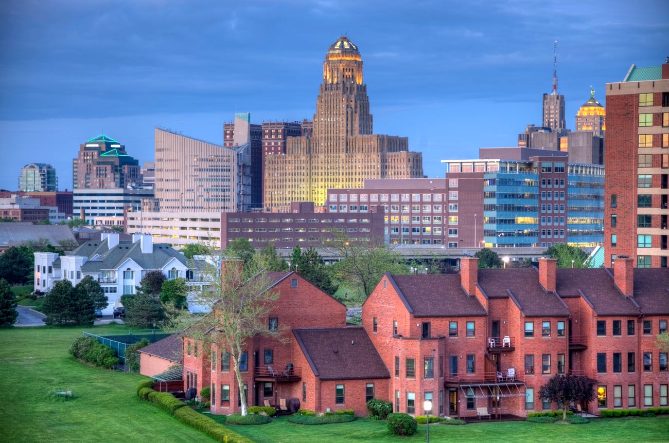 Residental buildings in Buffalo, New York.