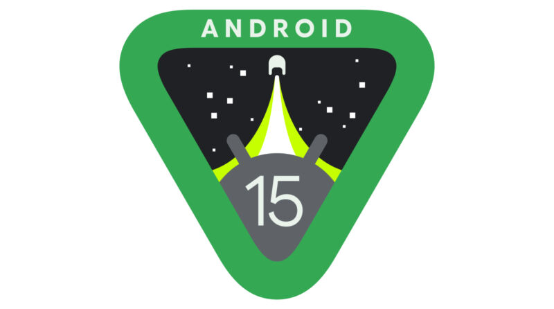 The Android 15 logo. This is "Android V," if you can't tell from the logo.