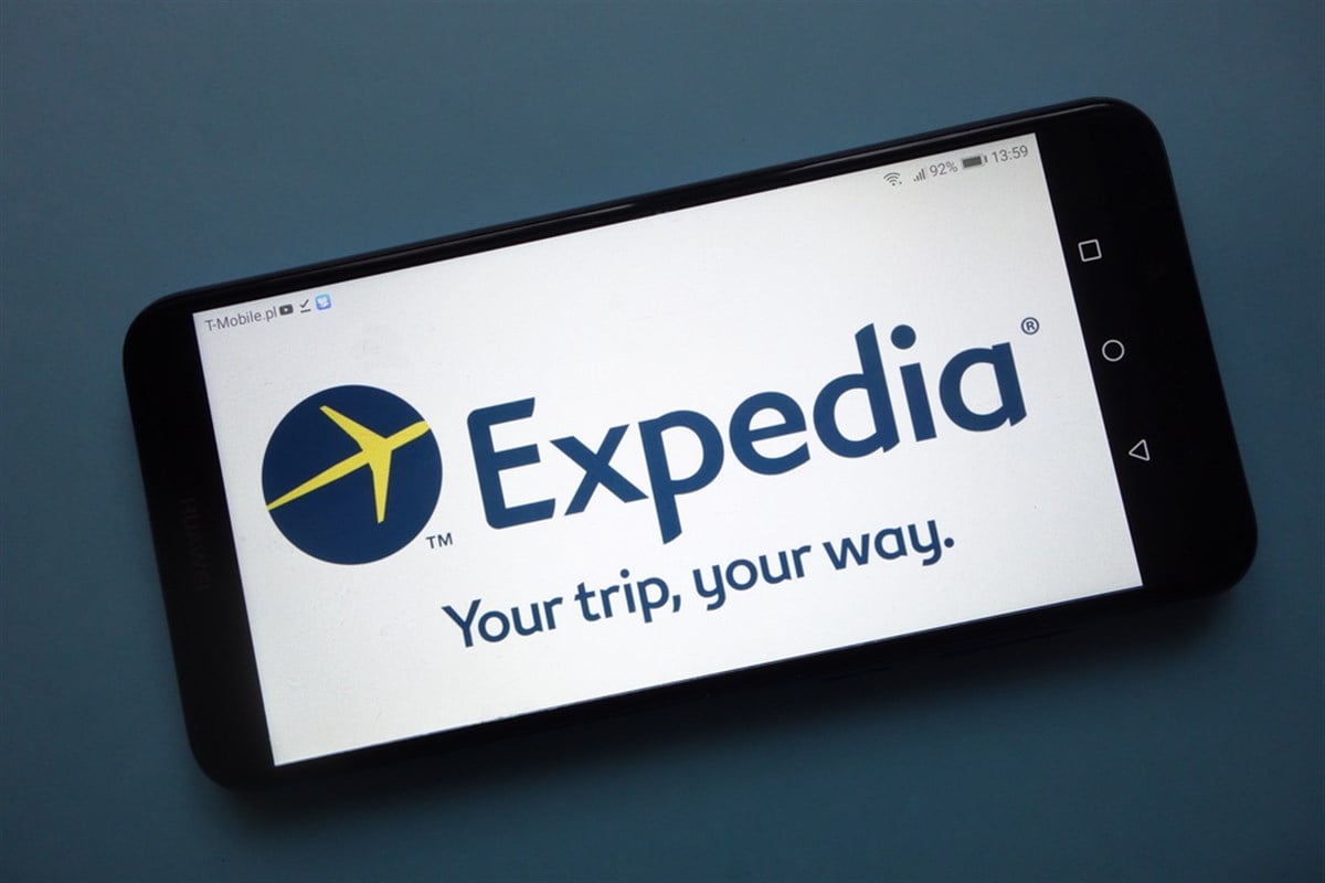 Expedia on an iPhone 