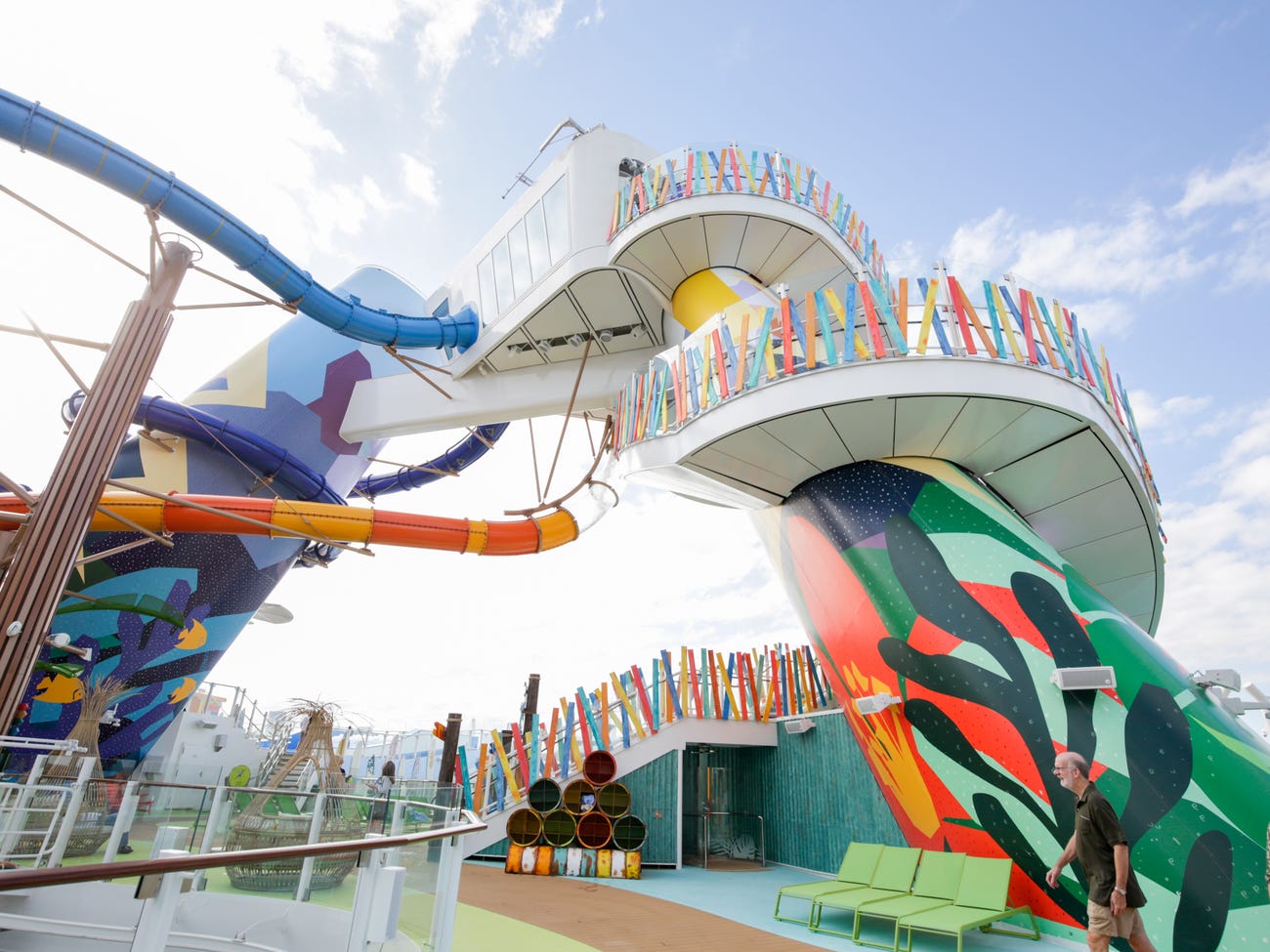 Icon of the Seas water park tower