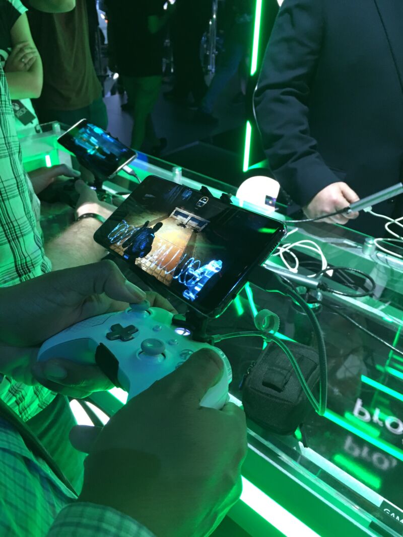 A demo of "Project Xcloud" streaming running on a mobile device, circa 2019.