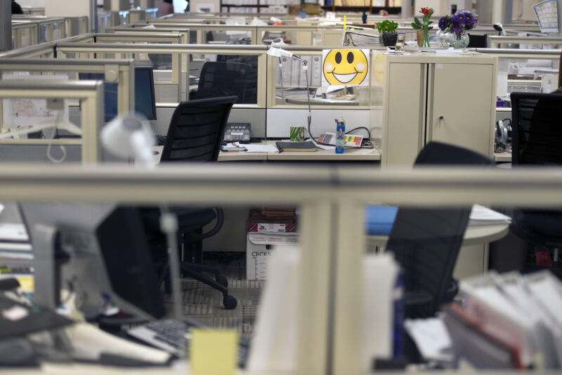 Empty cubicles