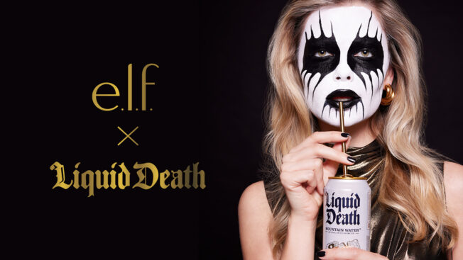 Photo of Goth Glamour: Liquid Death and e.l.f. Cosmetics Collaborate on Ghoulish Makeup Kit