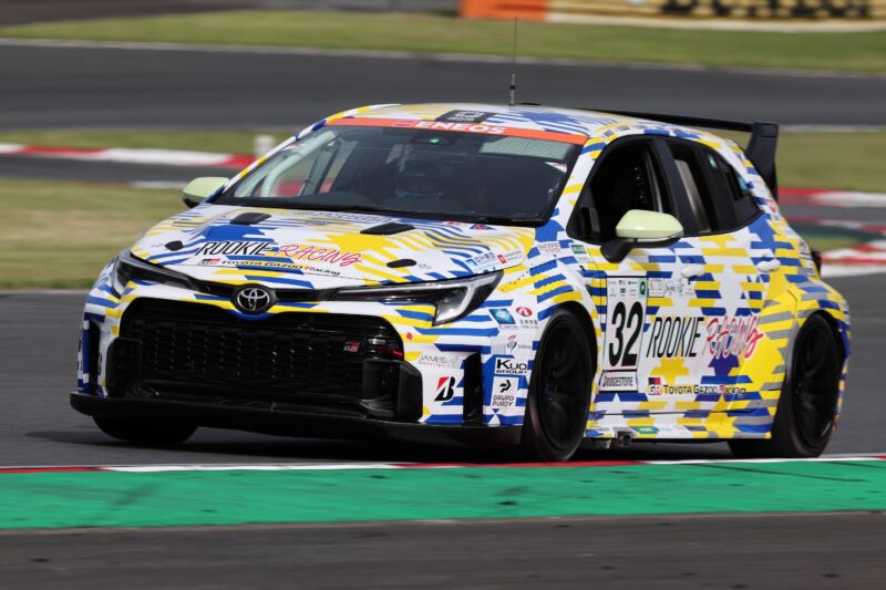 A Toyota GR Corolla race car