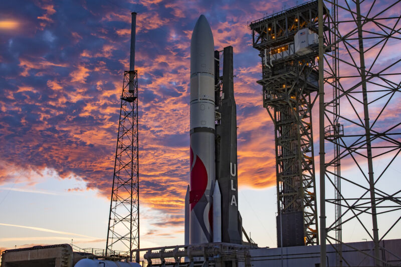 United Launch Alliance's first Vulcan rocket on the launch pad before liftoff in January.