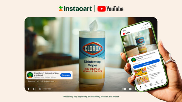 Grocery delivery platform Instacart is expanding its partnership with Google to offer shoppable ads to advertisers on YouTube.