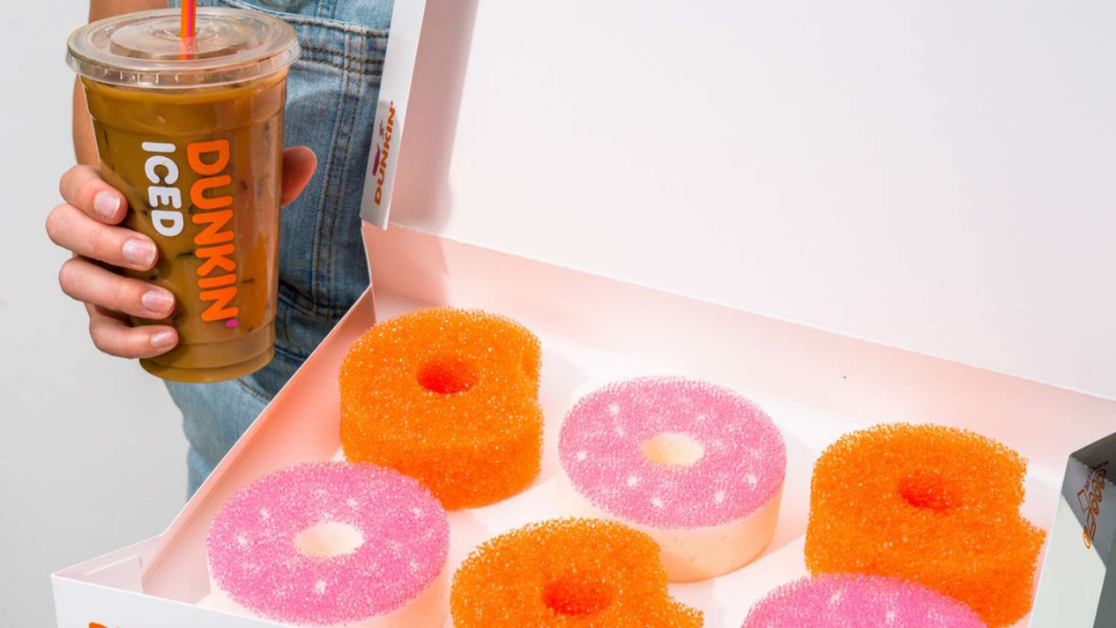 Scrub Daddy seamlessly complemeted Dunkin's playful tone of voice.