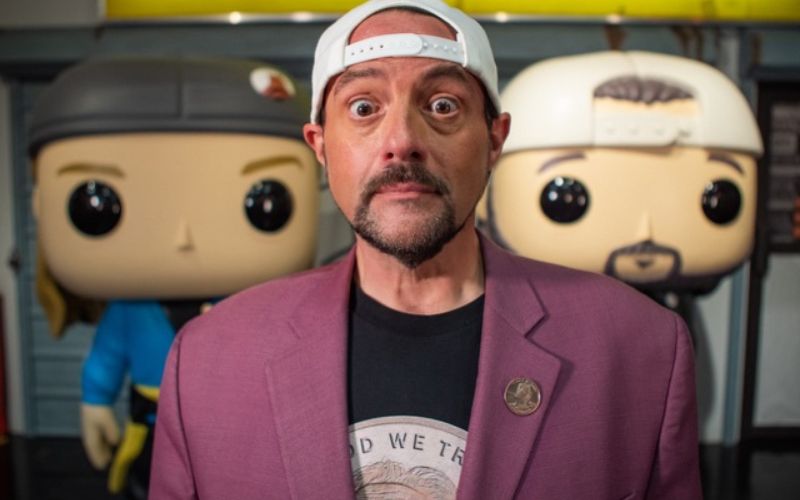 Kevin Smith with toys.