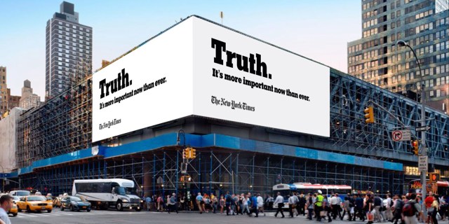 "The truth is more important now than ever."