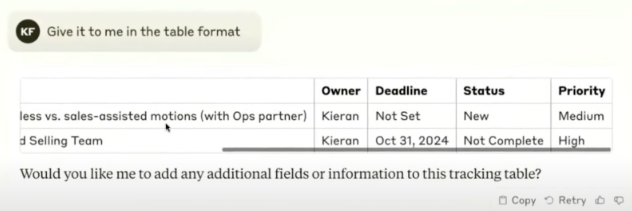 Questions to Ask Your Claude Executive Assistant: “Give it to me in the table format”
