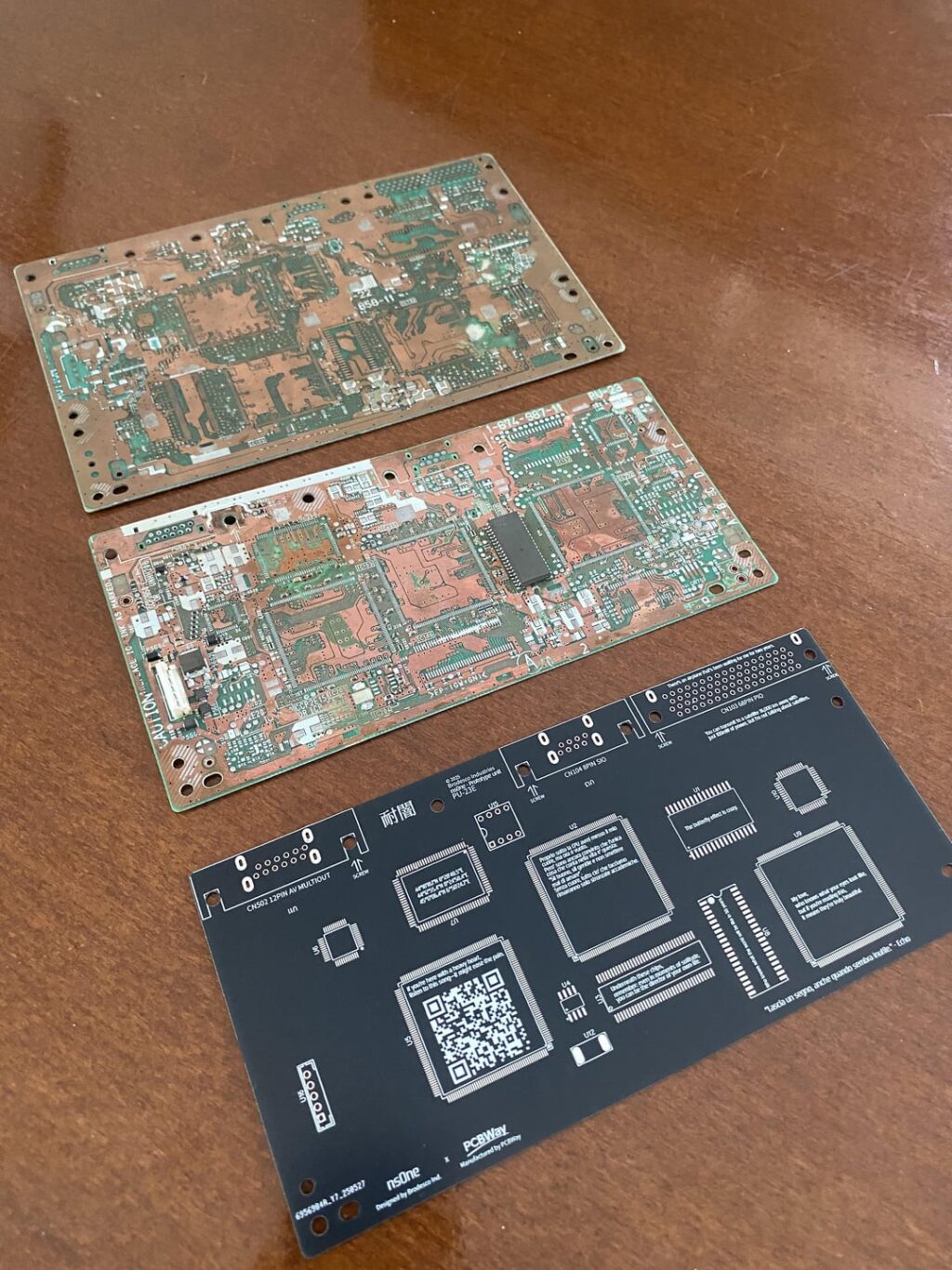 A photo of the nsOne PlayStation motherboard.