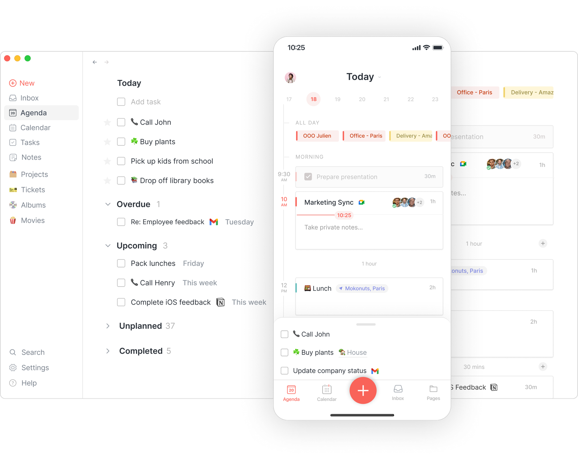 screenshot of productivity tool routine