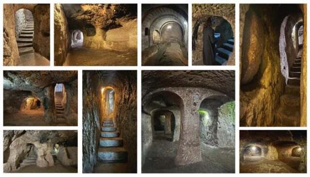 A collection of images from the underground tunnels of Derinkuyu.