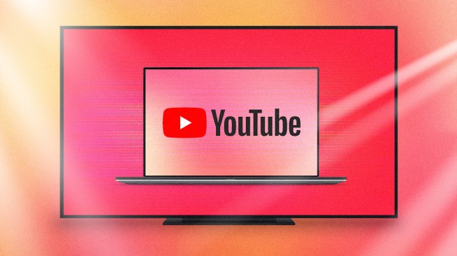 Image of YouTube computer on a TV