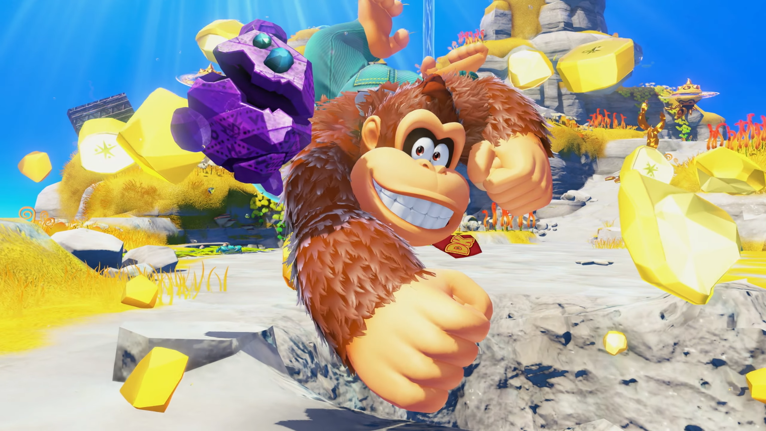A screenshot from Donkey Kong Bananza.