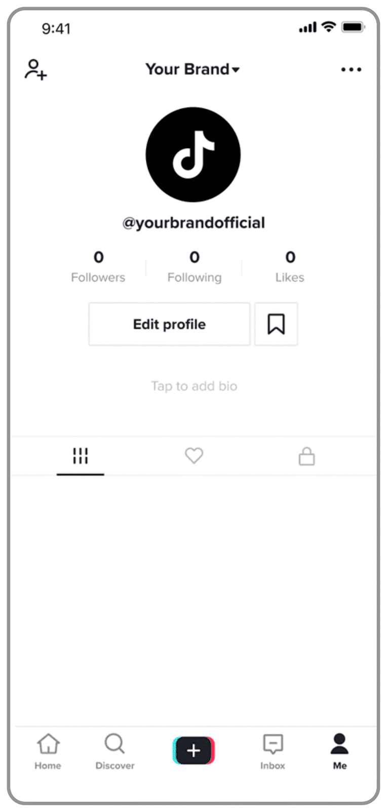 A GIF showing how to convert your TikTok personal profile to a business profile