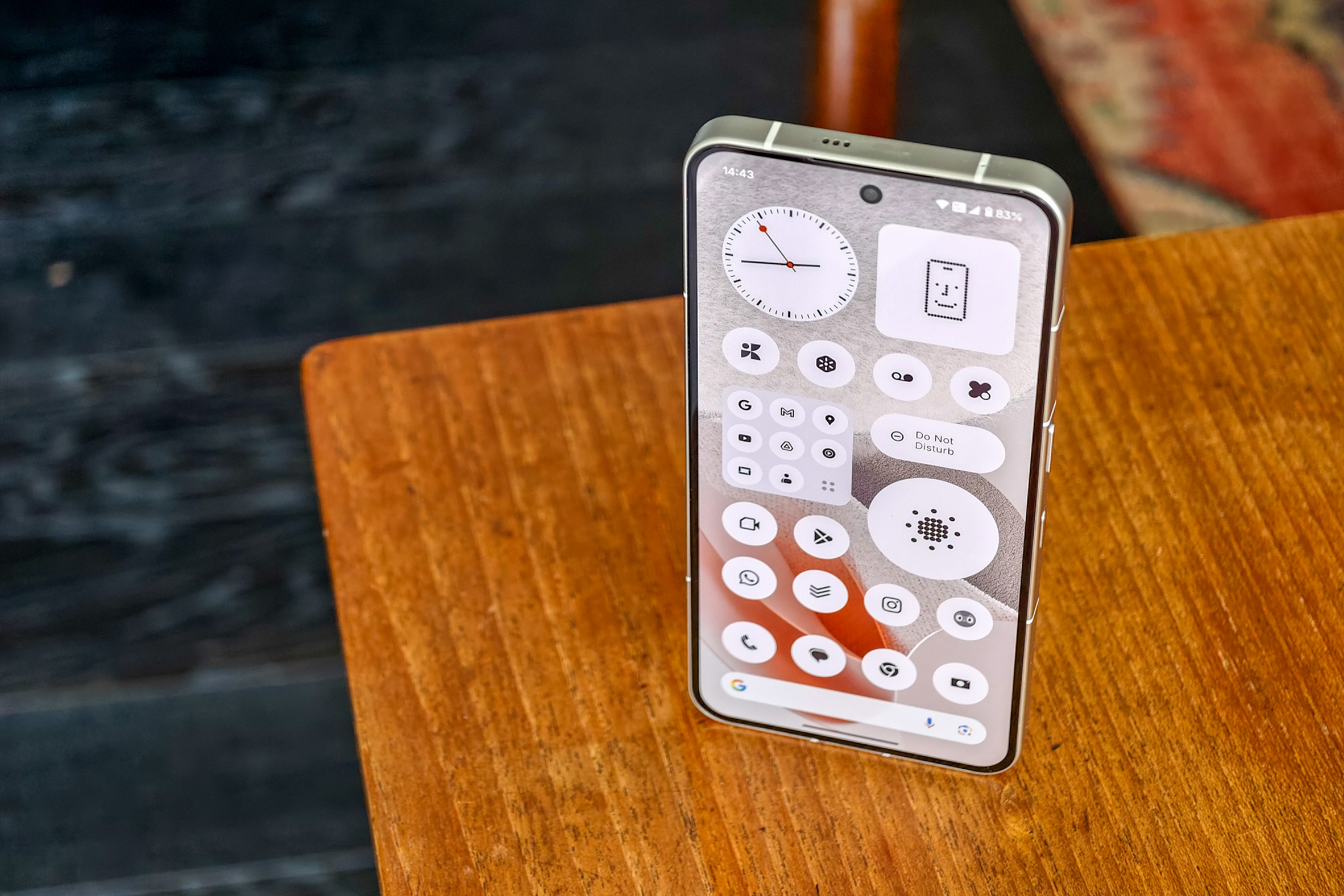 Photo of the Nothing Phone 3 home screen