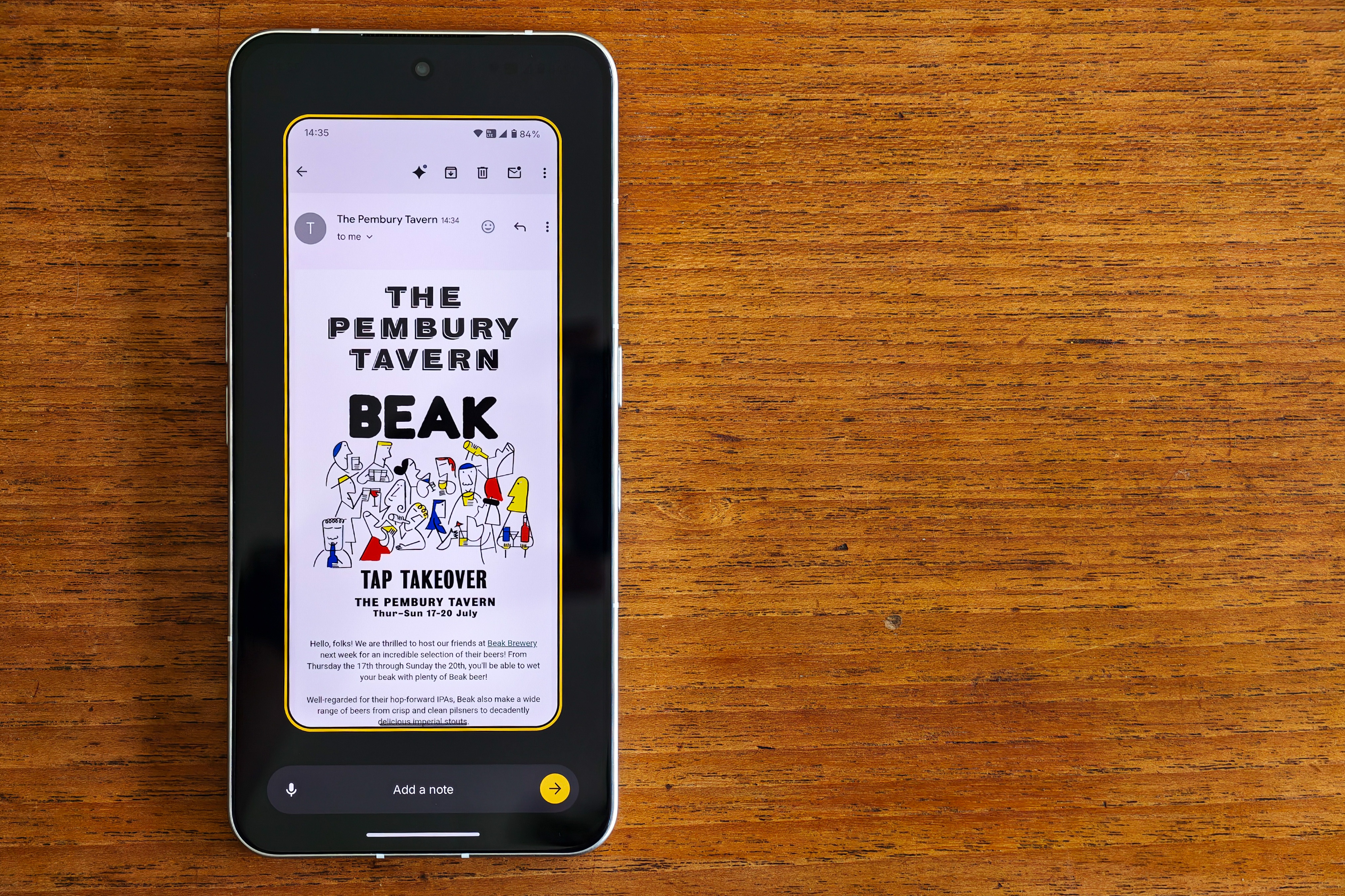 Photo of the Nothing Phone 3 Essential Space creating an event