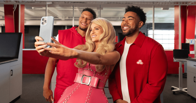 State Farm continues its March Madness Batman vs. Bateman theme into football season with Patrick Mahomes and Meghan 
