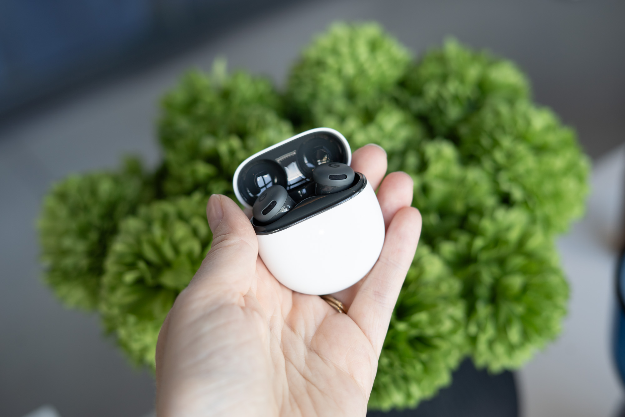Google Pixel Buds 2A shown in case