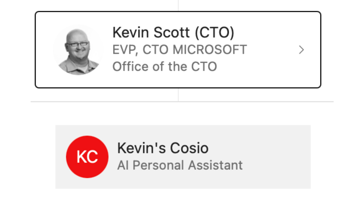 Kevin Scott’s AI assistant appears like a real employee.