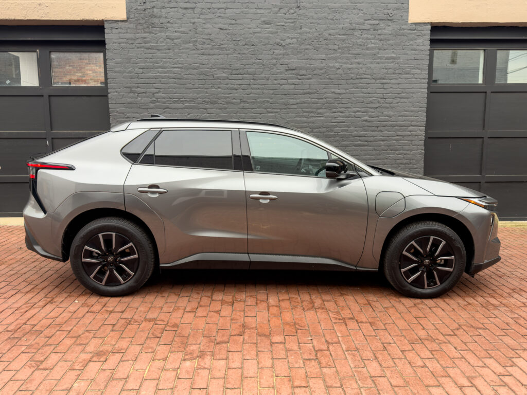 A Toyota bZ in profile