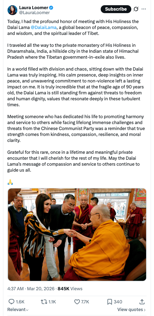 Image via @LauraLoomer/X.