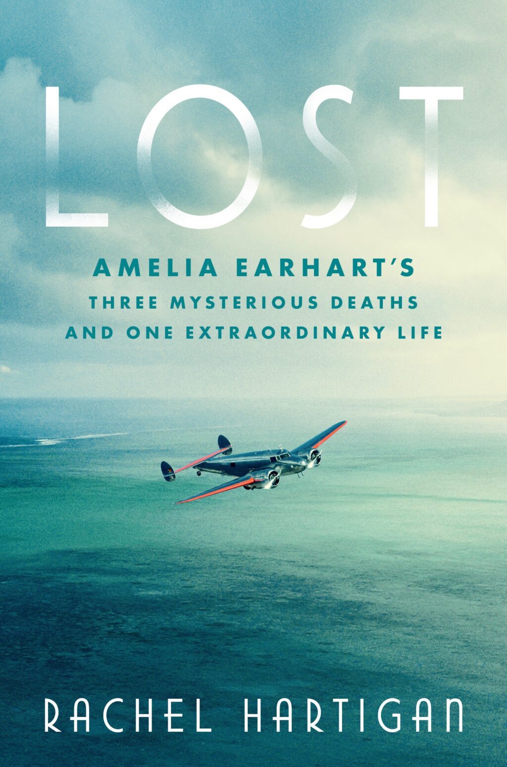 cover art showing a small airplane flying over vast ocean with the title, subtitle and author name superimposed