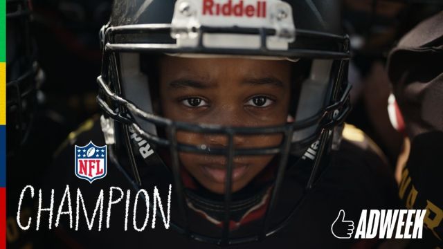 The league put its face in a child actor to carry its Super Bowl ad