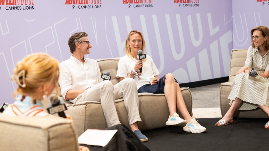 (L-R) Unileverâs Niek de Rooij, Luma AI's Caroline Ingeborn, Weber Shandwick's Karen Pugliese