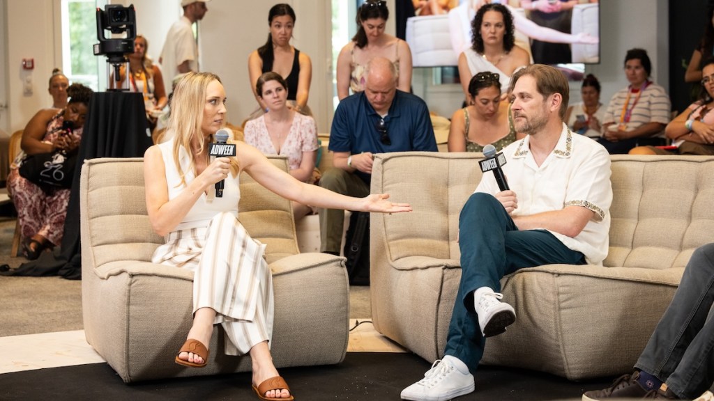 (L-R) EA Experiences' Julie Foster, Codeword's Kyle Monson