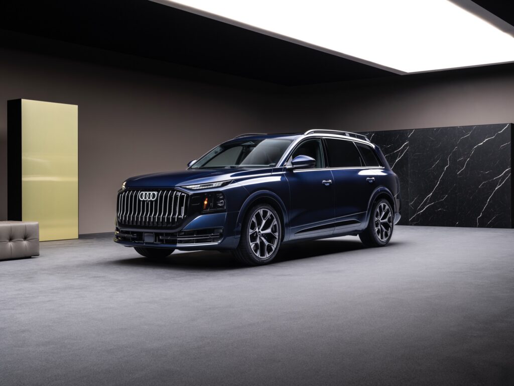 An Audi Q9 in a studio