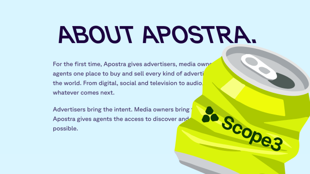 Scope3 is trading emissions measurement for agentic advertising, but could the open standards powering that future undercut the need for companies like Apostra?