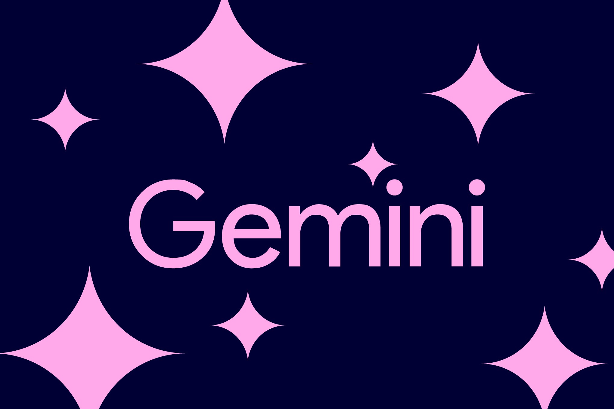 An image showing the Gemini logo on a dark blue background